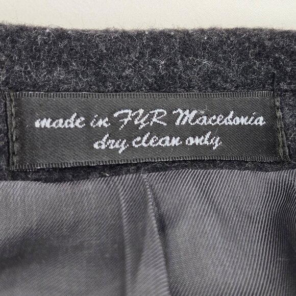 Mens XL Gray Black Lined Satin Officewear Business Workwear Formal Classy Blazer - Picture 12 of 12